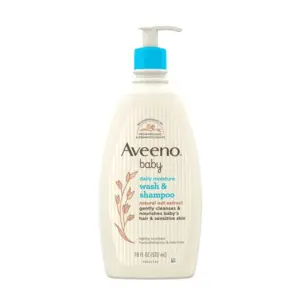 Aveeno Baby Daily Moisture Wash and Shampoo 532 ml